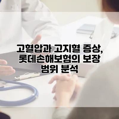 고혈압과 고지혈 증상, 롯데손해보험의 보장 범위 분석