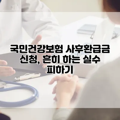 국민건강보험 사후환급금 신청, 흔히 하는 실수 피하기
