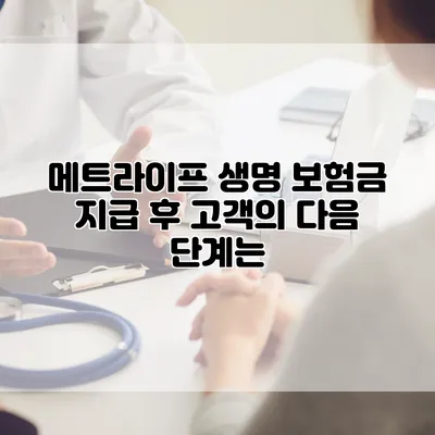 메트라이프 생명 보험금 지급 후 고객의 다음 단계는?