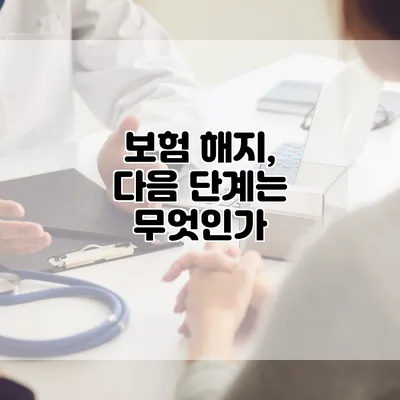 보험 해지, 다음 단계는 무엇인가?