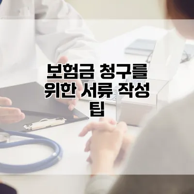보험금 청구를 위한 서류 작성 팁