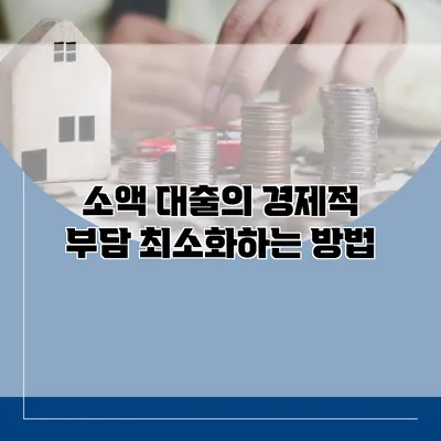 소액 대출의 경제적 부담 최소화하는 방법