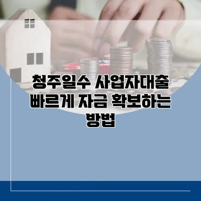 청주일수 사업자대출 빠르게 자금 확보하는 방법