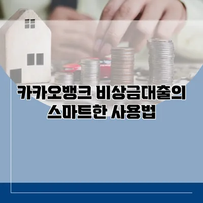 카카오뱅크 비상금대출의 스마트한 사용법