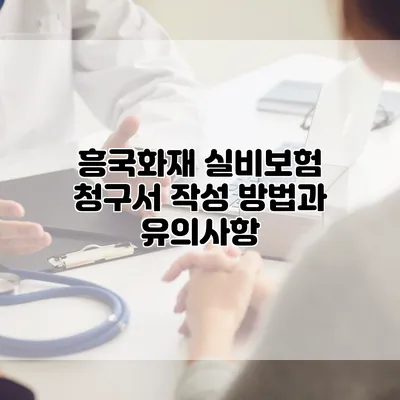 흥국화재 실비보험 청구서 작성 방법과 유의사항