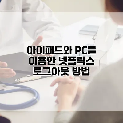 아이패드와 PC를 이용한 넷플릭스 로그아웃 방법